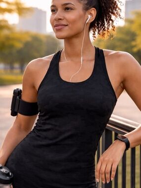 Lululemon CoolRacerback Tank Top - Camo Deep Coal – Size 10